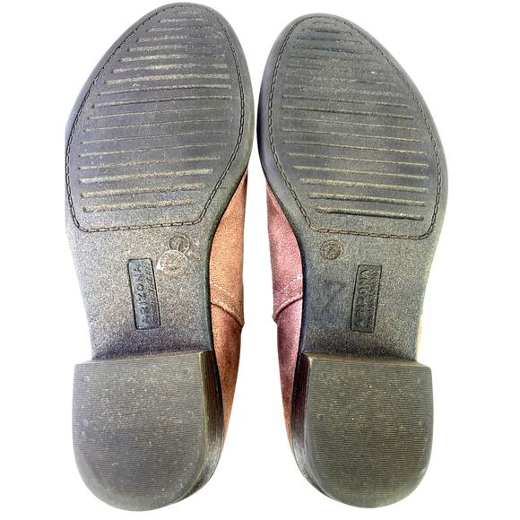 Arizona Women's Garrity Ankle Faux Suede Brown Taupe Zip Up Bootie Size 7 GUC - Picture 8 of 11